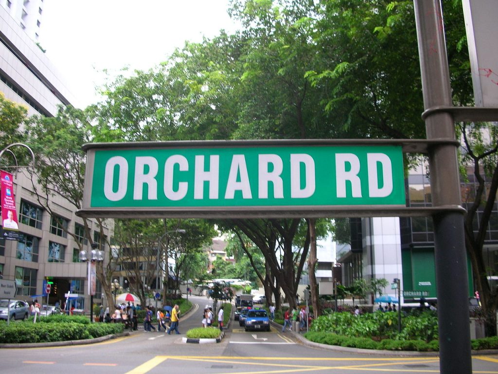 Orchard Road Sign
